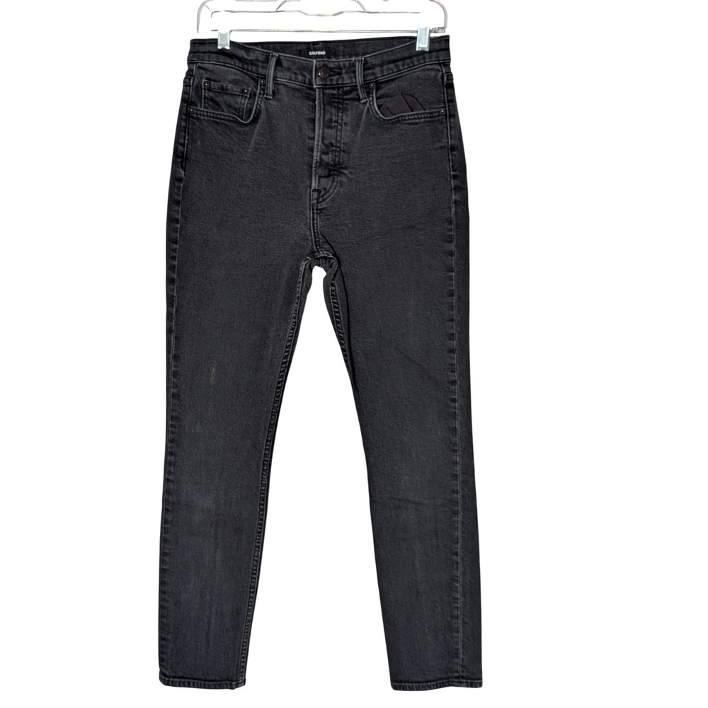 GRLFRND Karolina Button‎ Fly Jeans In Nine Lives Wash Charcoal Womens 29